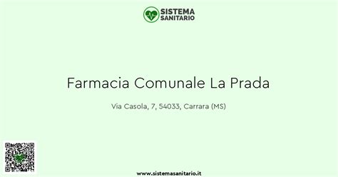 farmacia comunale la prada carrara ms|Farmacia Comunale La Prada .